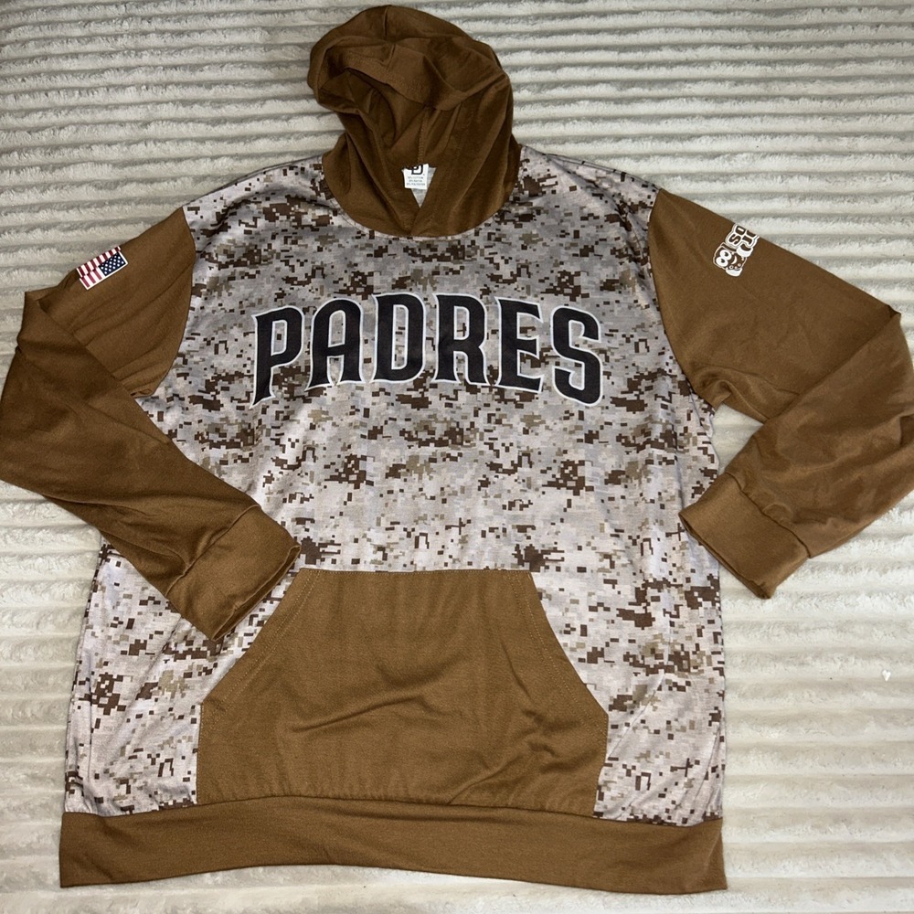 San Diego Padres Size M Medium  Military Thin Hoodie Giveaway 5/27/2025